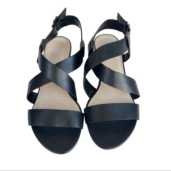 ⭐️SOLD⭐️ Sandler Black Leather Strappy Sandals with Block Heel Size 8 - Picture 6 of 8